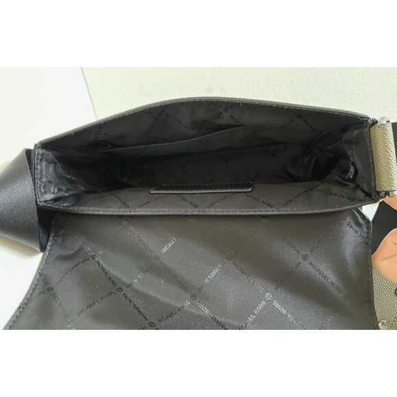 New Michael Kors Cooper Mini Flap Ombré Logo Crossbody with Pouch Olive Multi - Picture 3 of 5